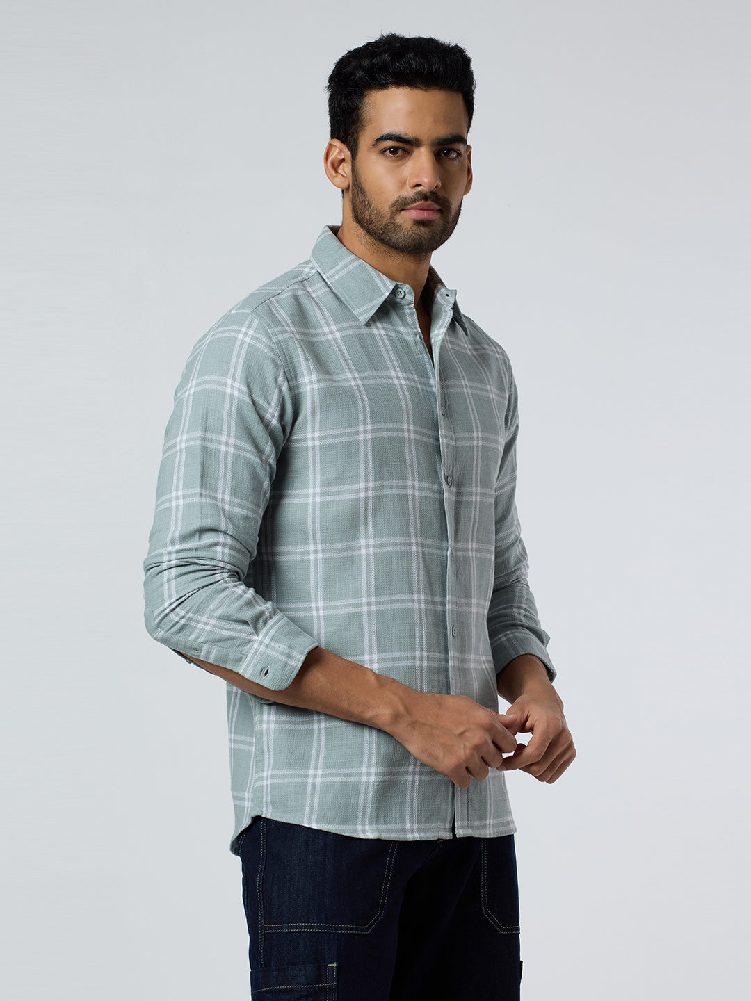 Amber Checkered Shirt Green