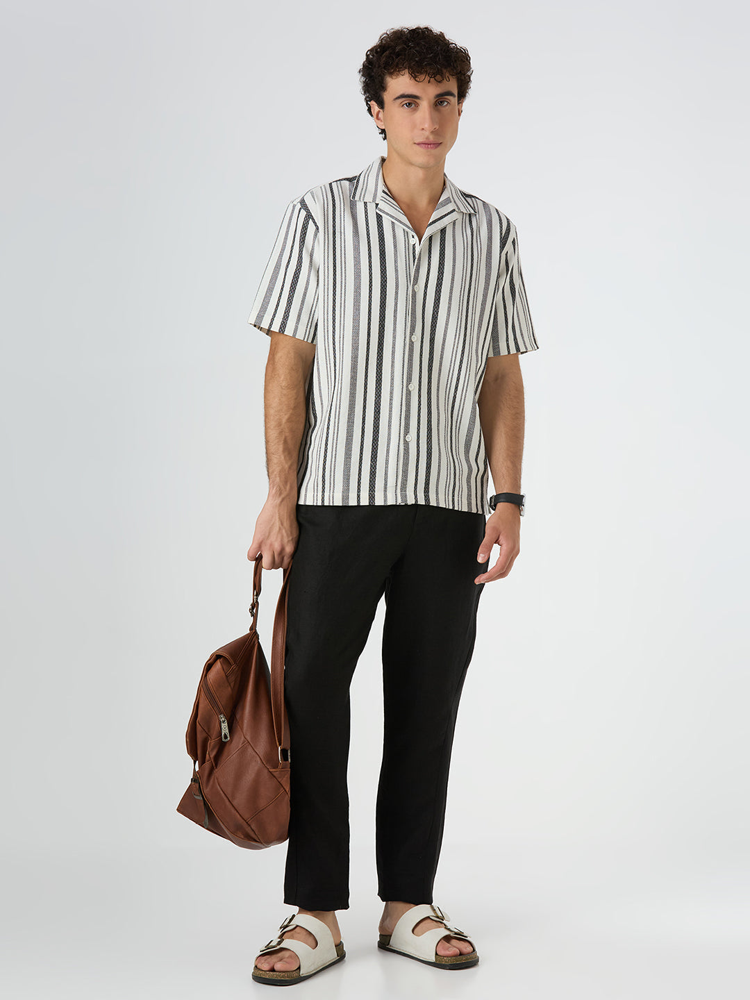 Dash Striped Shirt Black
