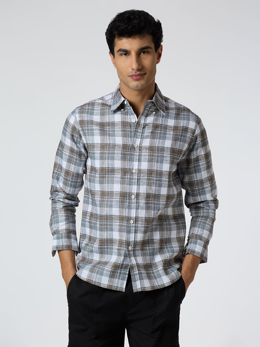 Java Checkered Shirt Grey