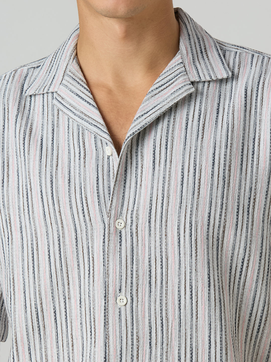 Shore Striped Shirt Pink