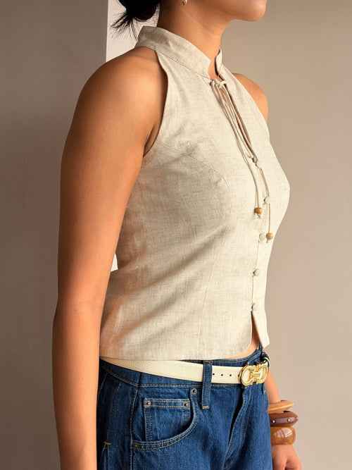 Beige vest top