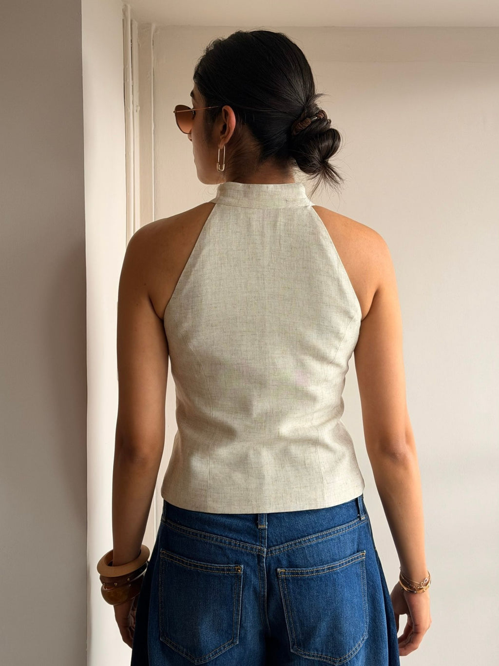 Beige vest top