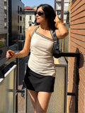 Beige asymmetric top
