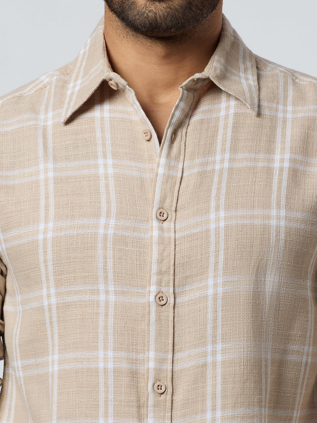 Amber Checkered Shirt Brown