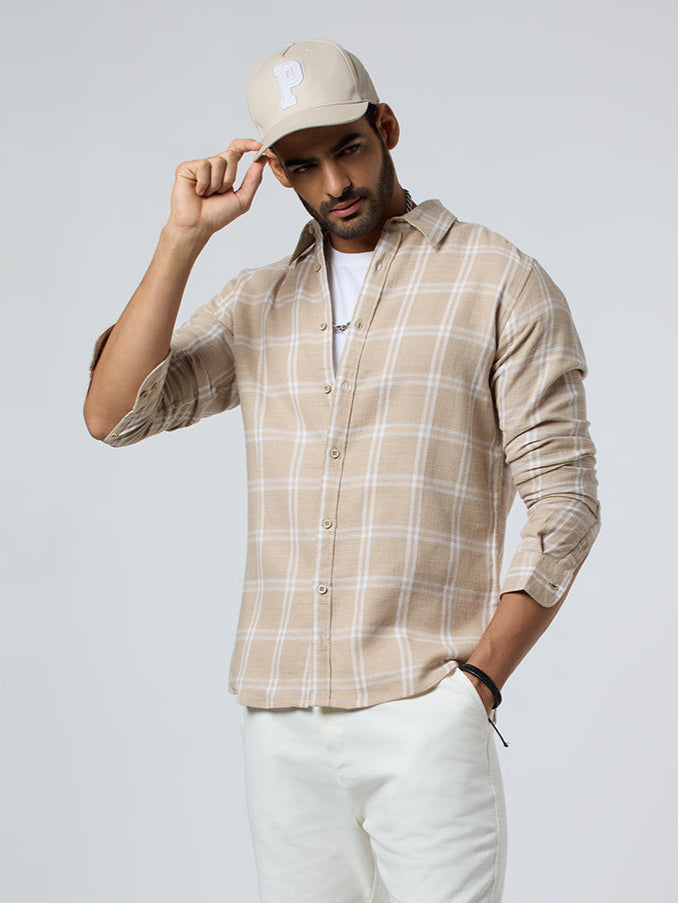Amber Checkered Shirt Brown