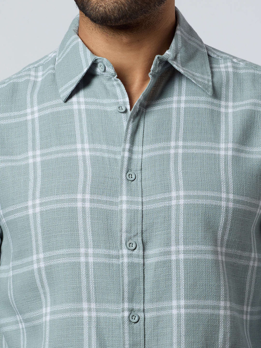 Amber Checkered Shirt Green