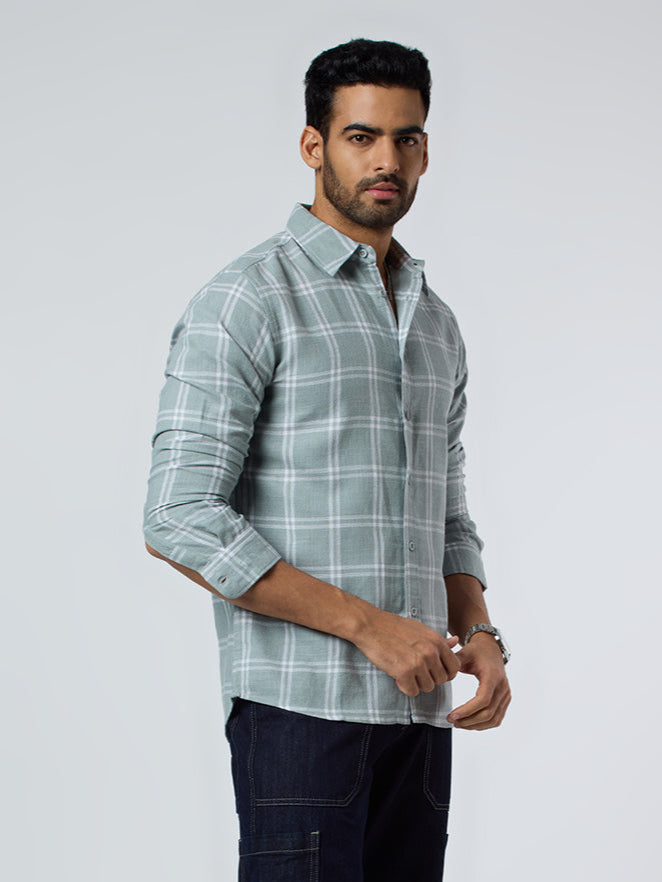 Amber Checkered Shirt Green