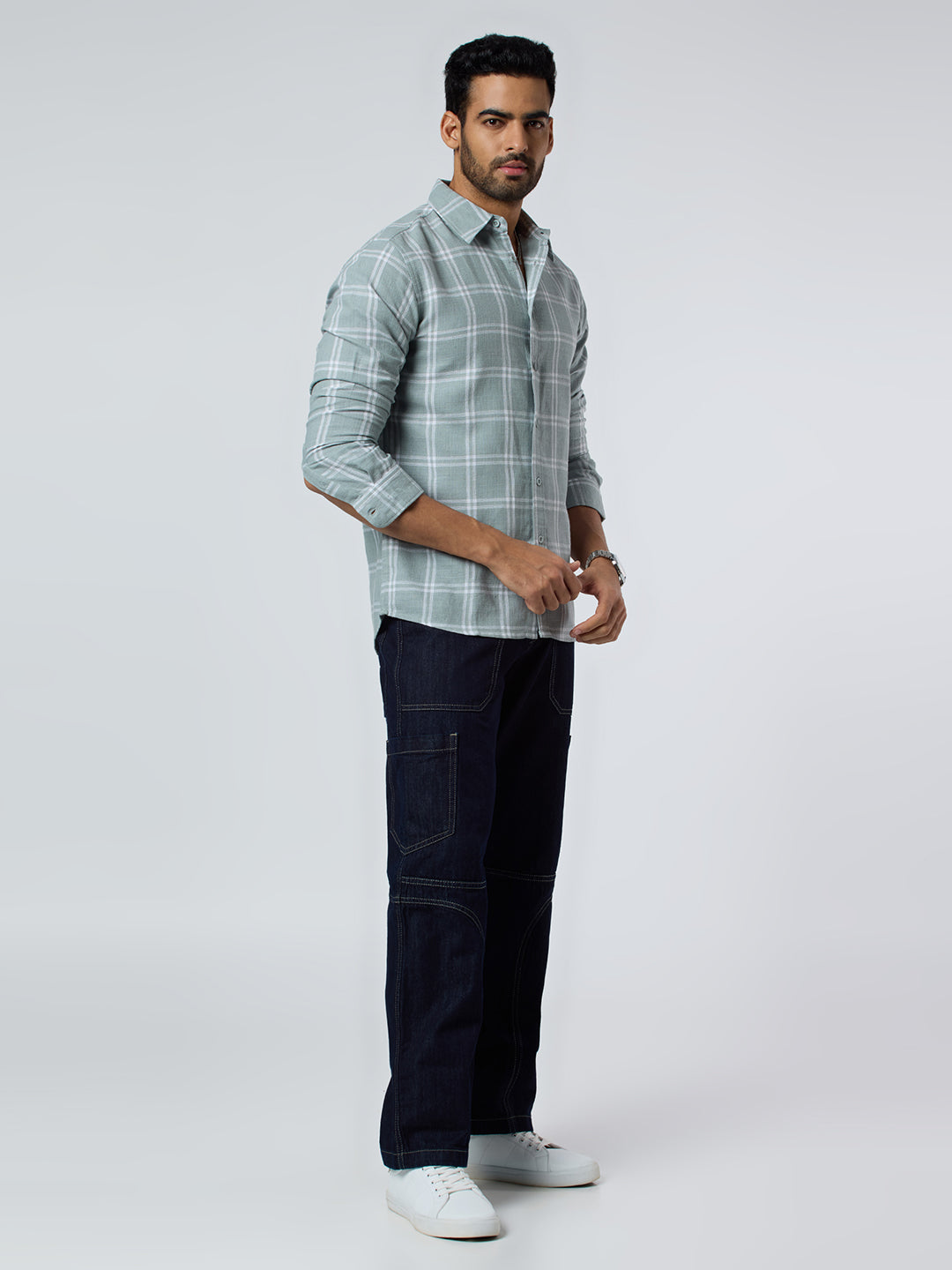 Amber Checkered Shirt Green