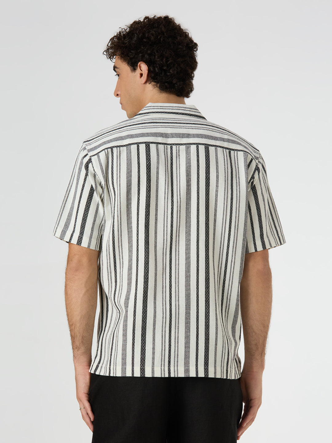 Dash Striped Shirt Black