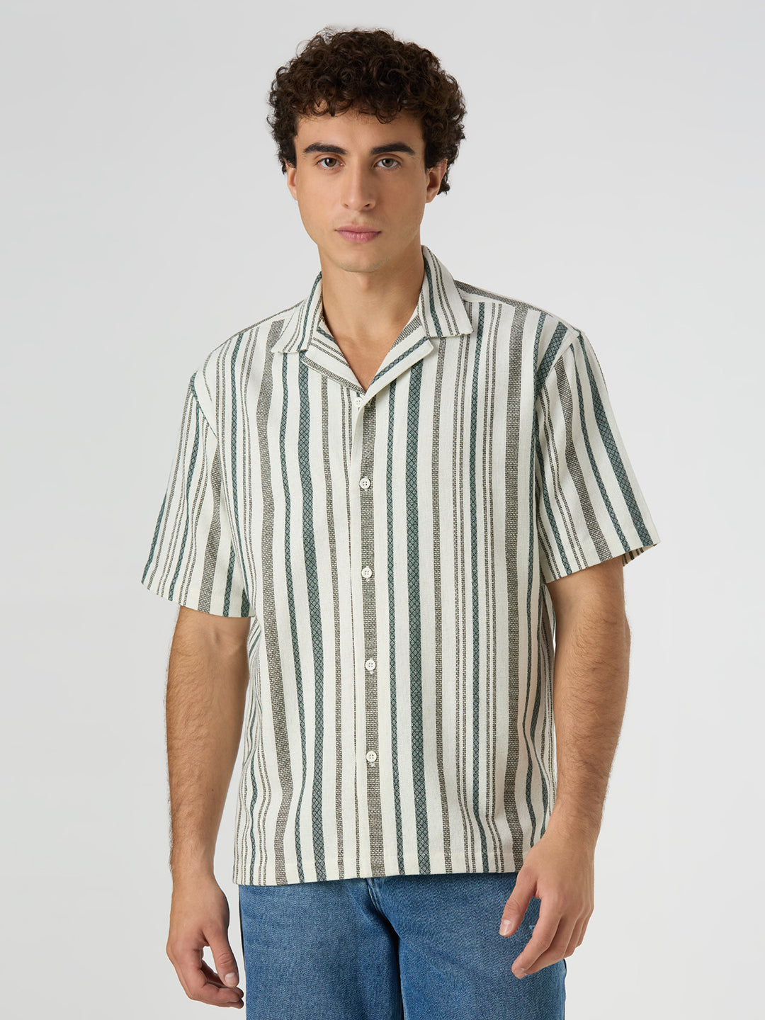 Dash Striped Shirt Green