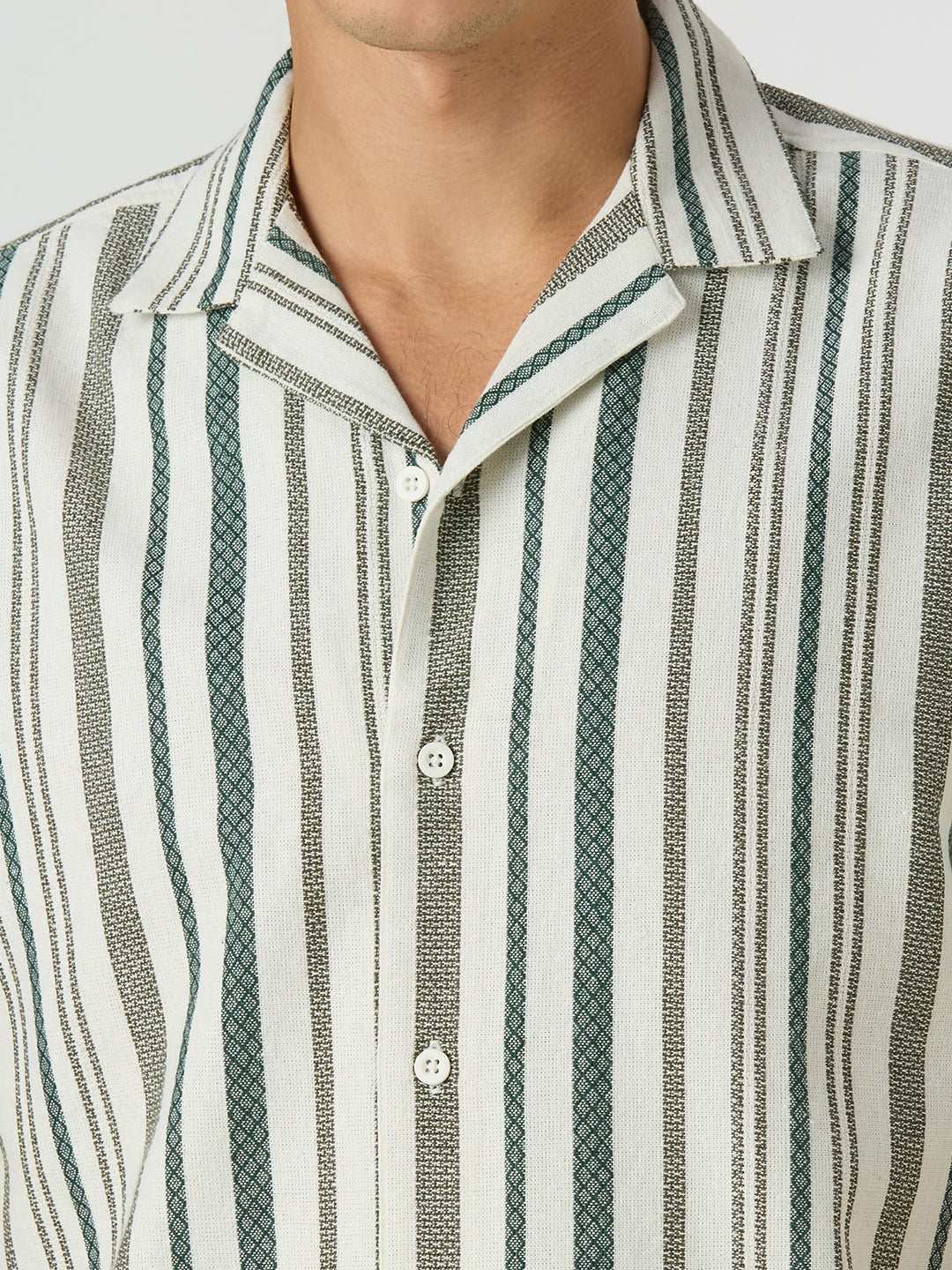 Dash Striped Shirt Green