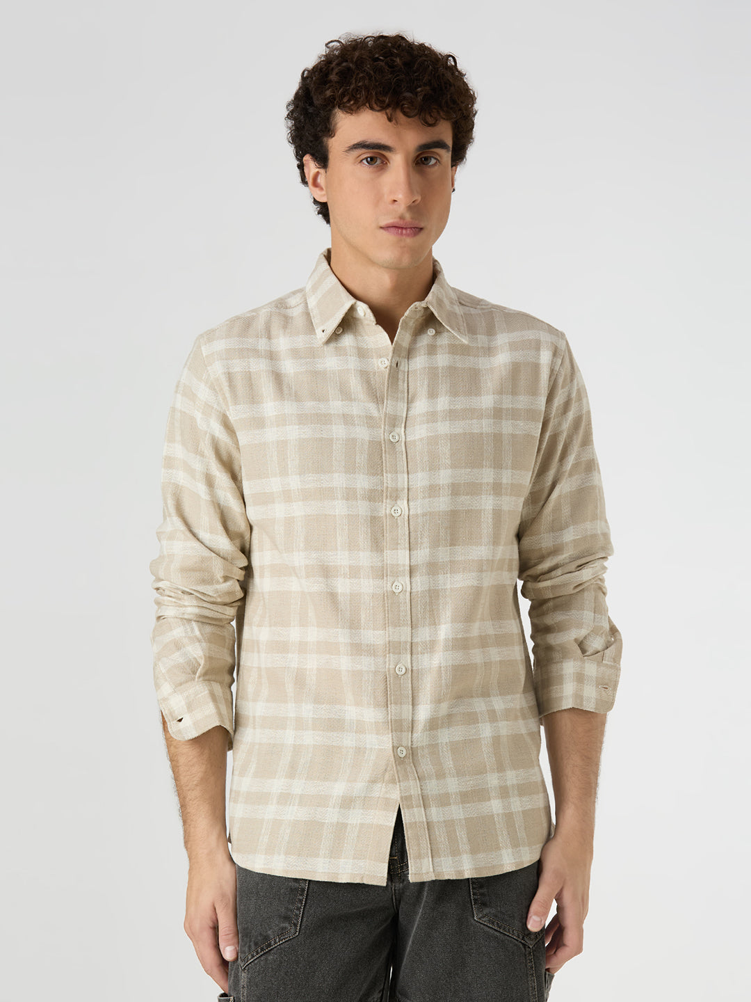 Harbor Checkered Shirt Beige