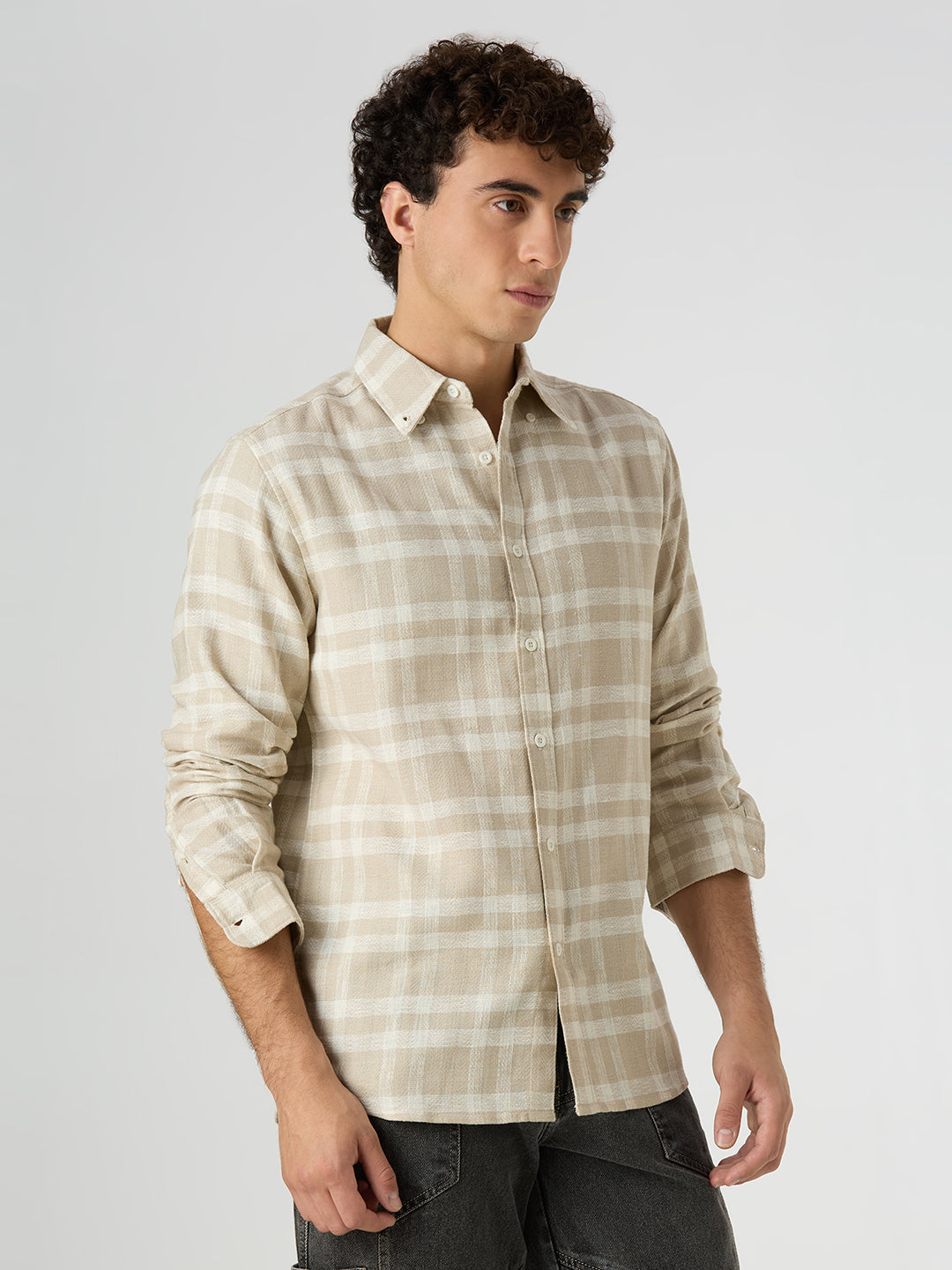 Harbor Checkered Shirt Beige