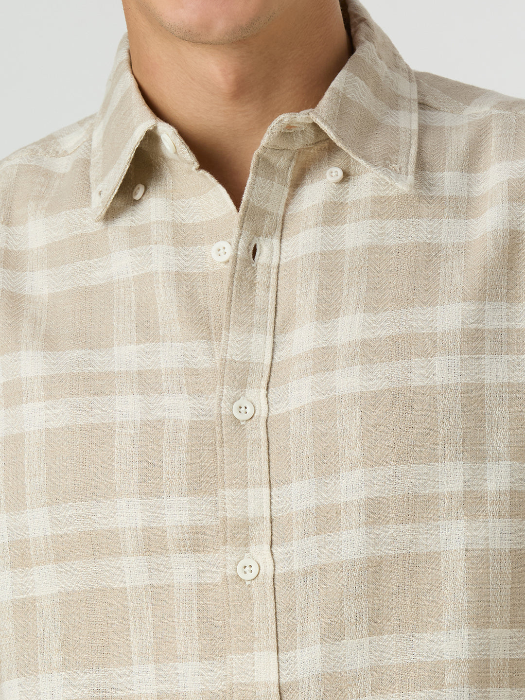 Harbor Checkered Shirt Beige