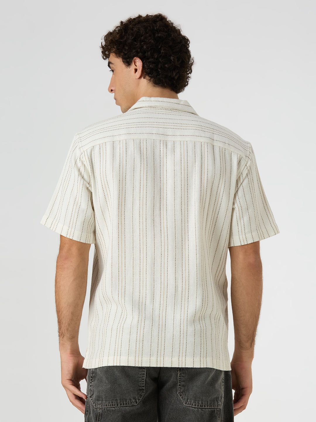 Island Striped Shirt White