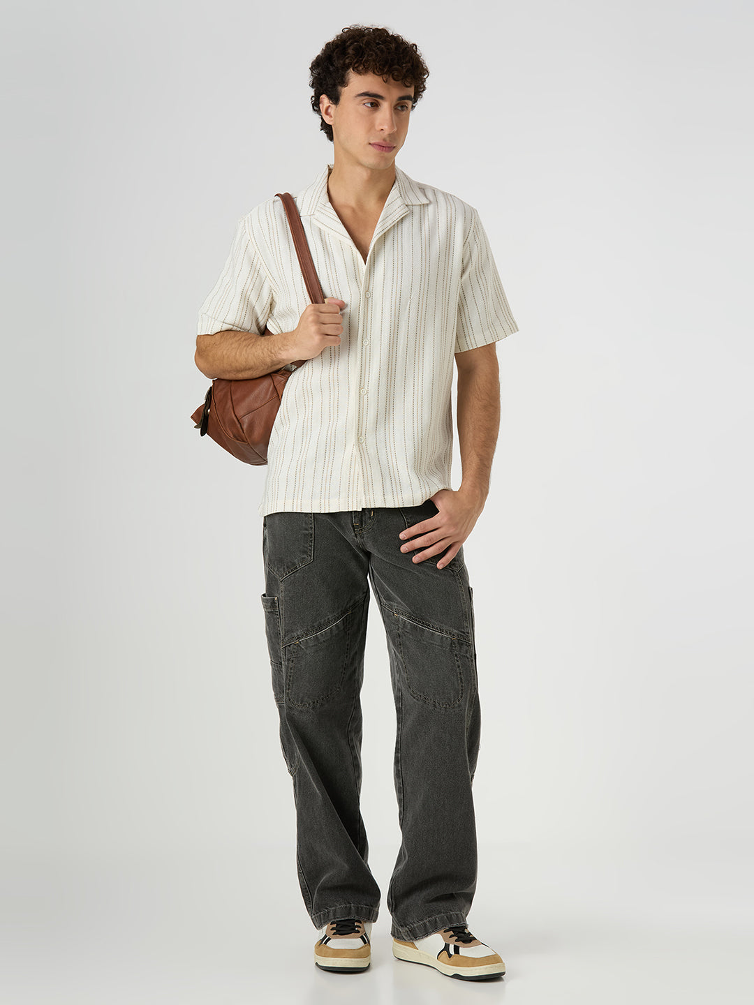 Island Striped Shirt White