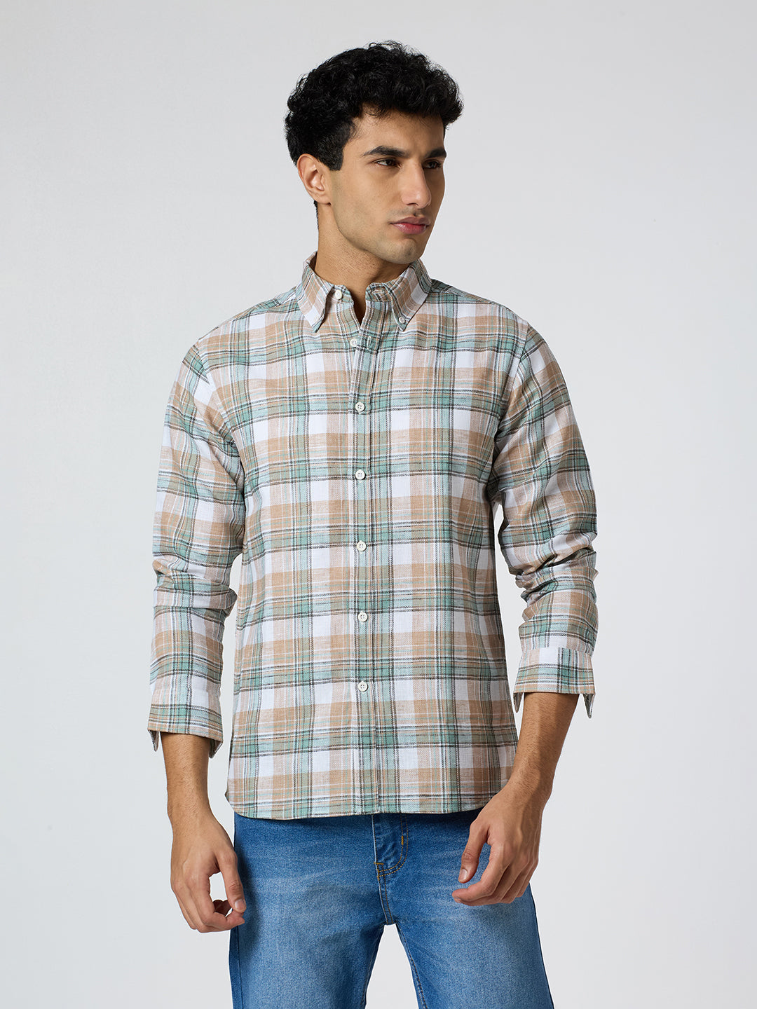 Java Checkered Shirt Green