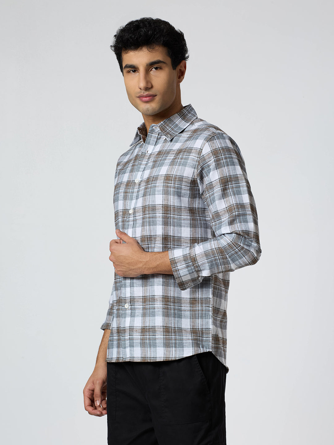 Java Checkered Shirt Grey