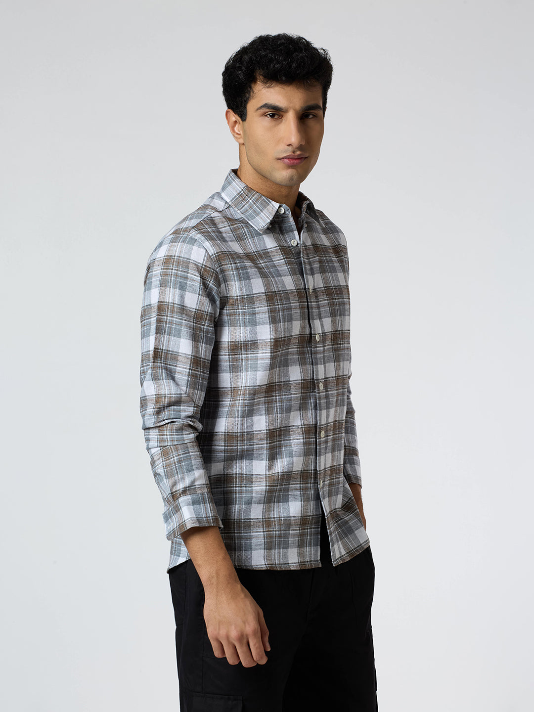 Java Checkered Shirt Grey