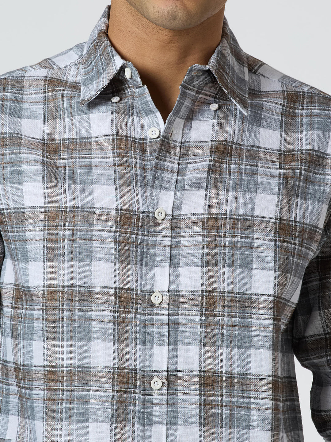 Java Checkered Shirt Grey