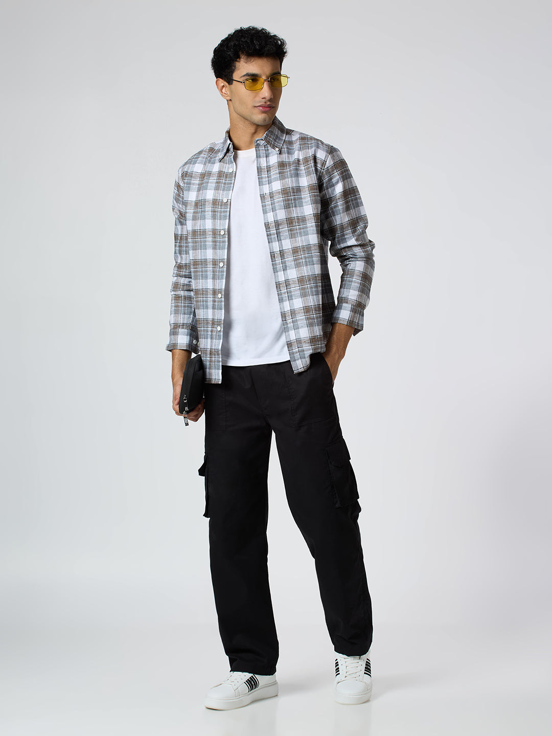Java Checkered Shirt Grey