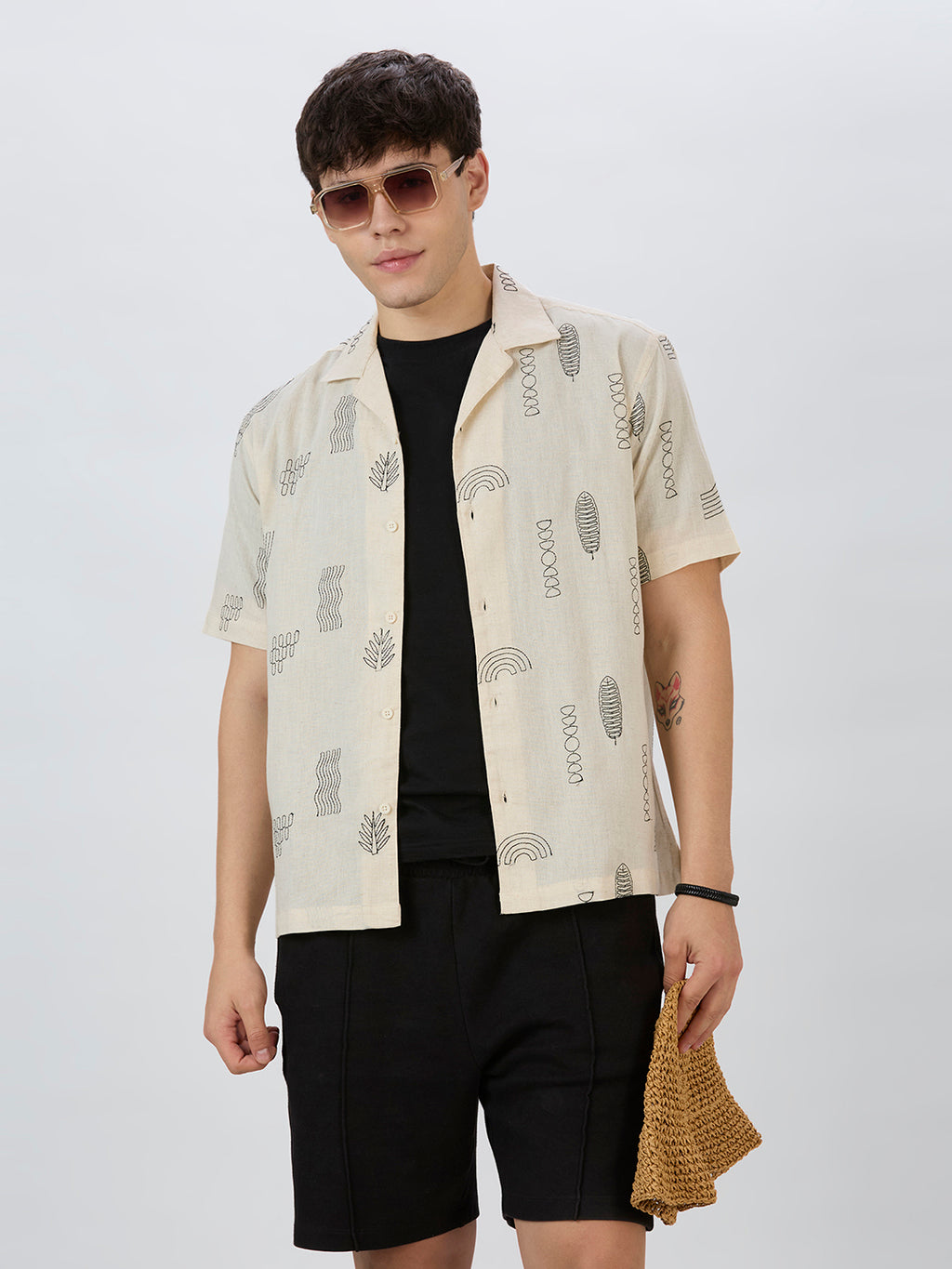 Clay Embroidered Shirt