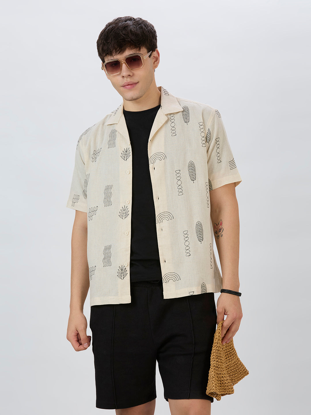 Clay Embroidered Shirt