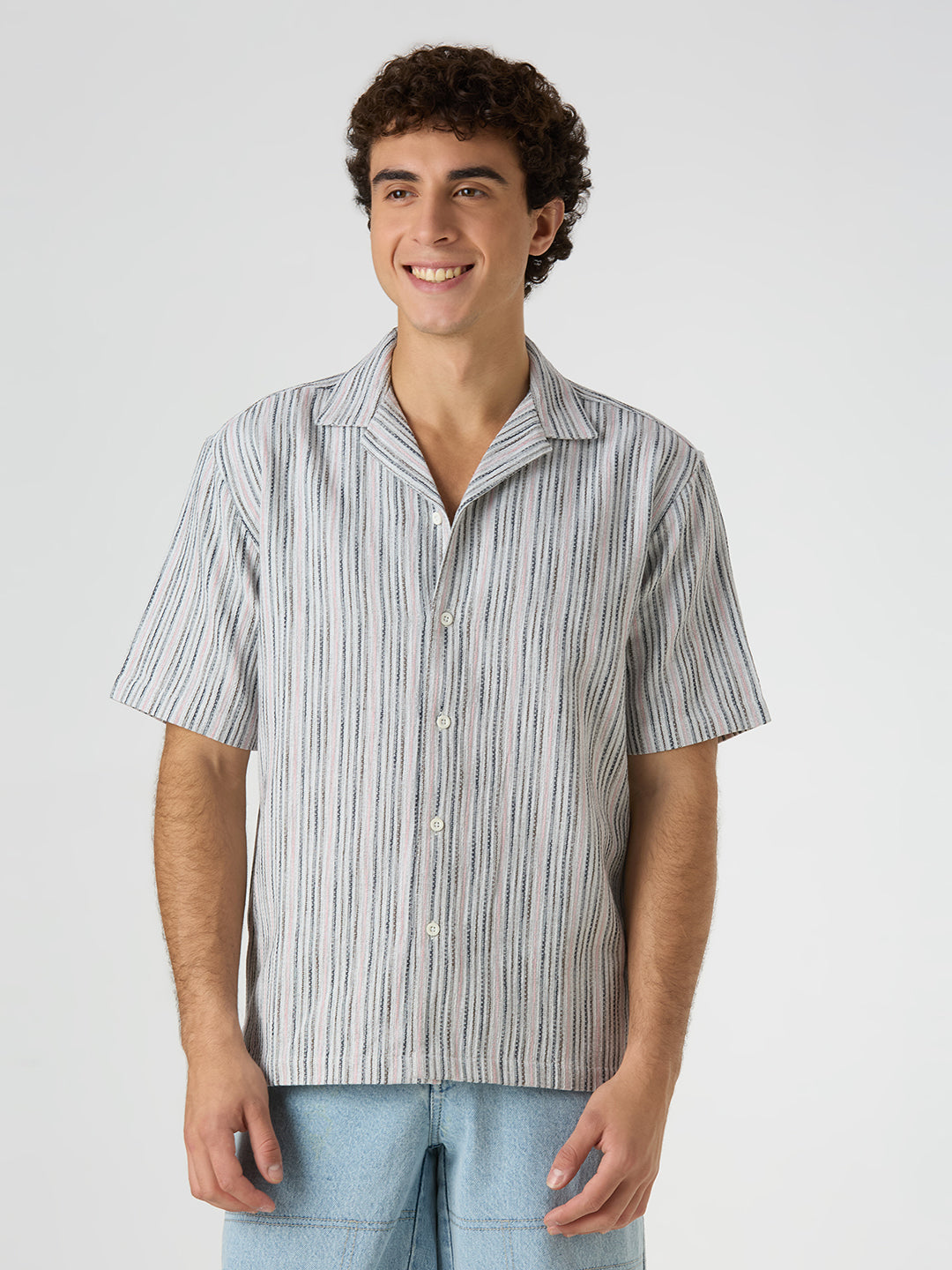 Shore Striped Shirt Pink