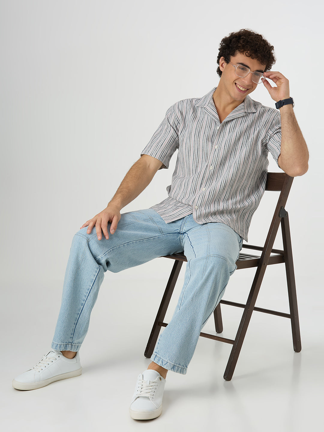 Shore Striped Shirt Pink